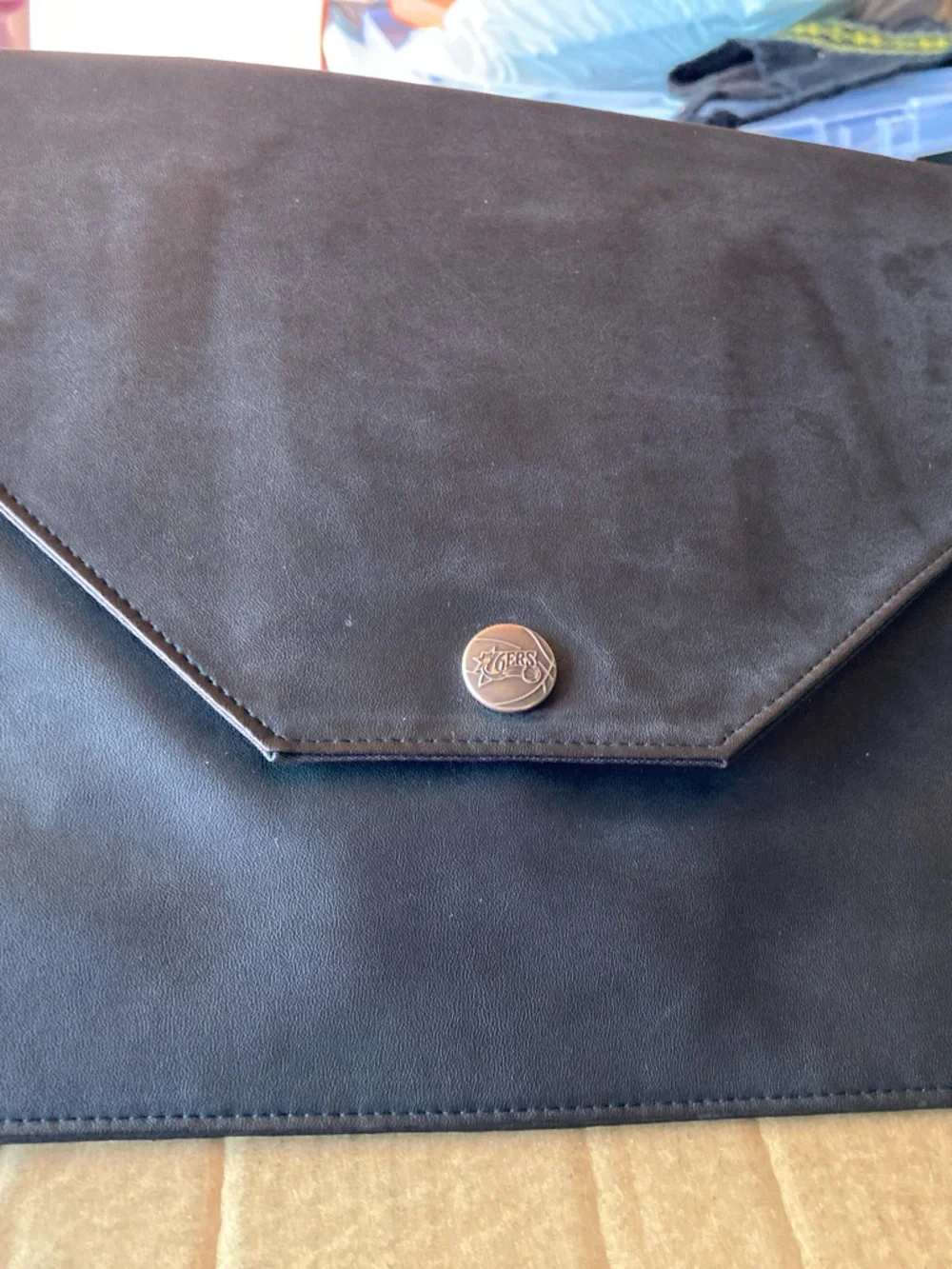 Just found this sample Soft faux leather, double bonded document holder
